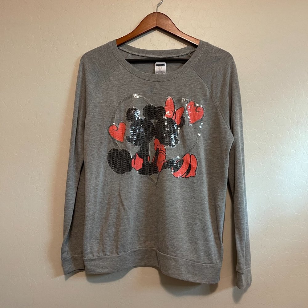 Disney Sweater - Sequin with Mickey & Minnie - XL